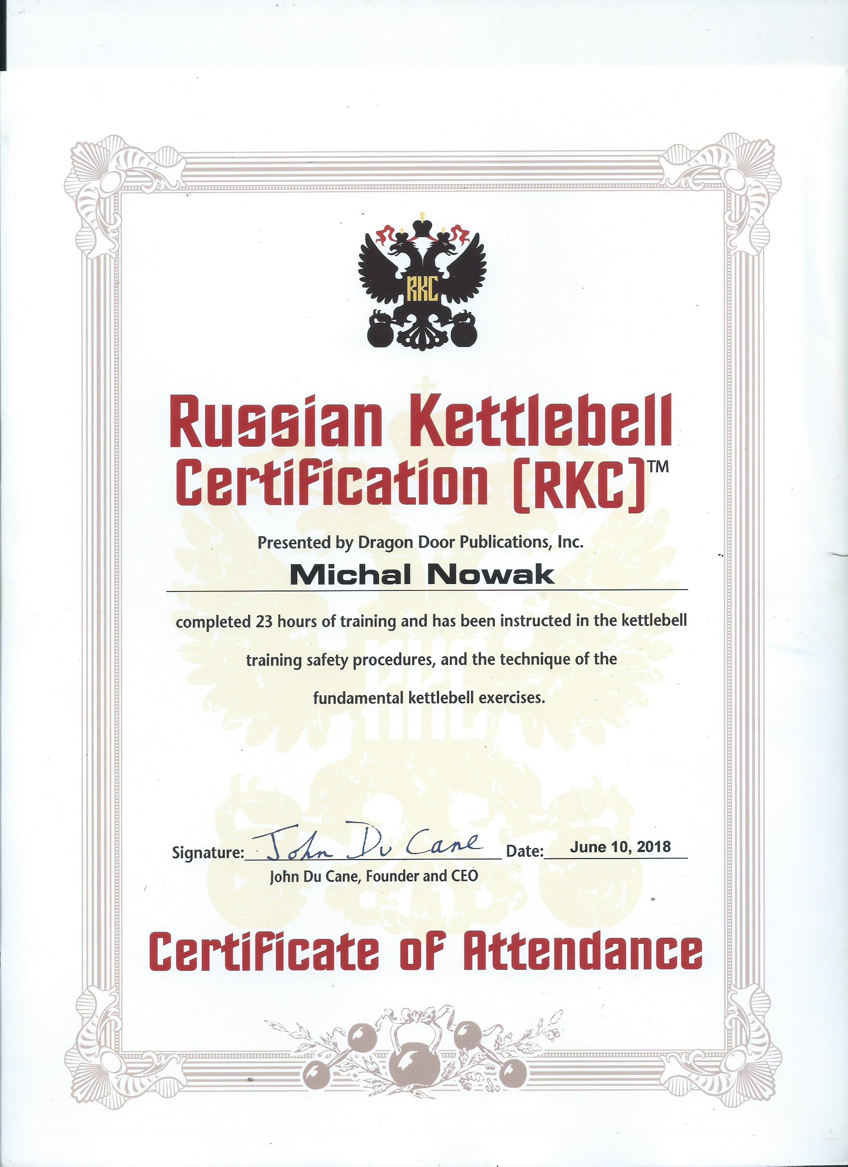 Russian Kettlebell Certification